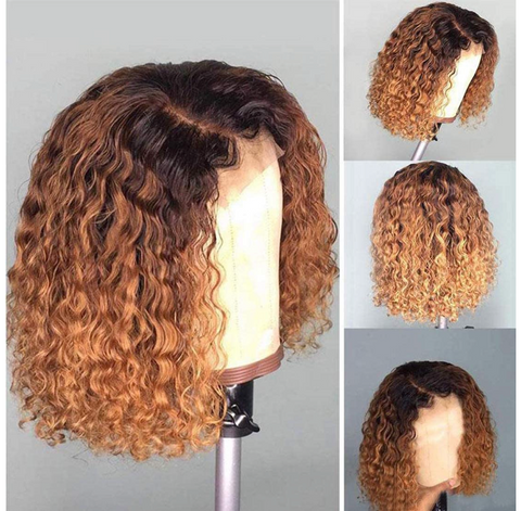 Ombre short curly bob